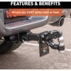CURT 2 In. Adjustable Pintle Mount, 10,000 Lb. Capacity Image 5