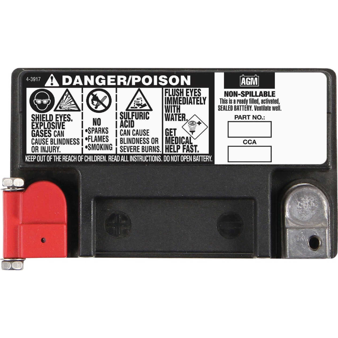 Deka 12V 180 CCA ETX12 AGM Powersport Battery Image 2