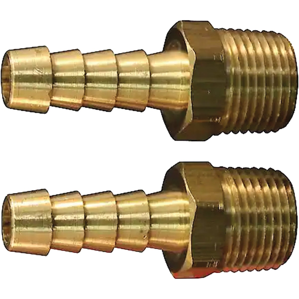 Milton 3/8 In. MNPT Brass Air Compressor Hose End Fitting (2-Pack)