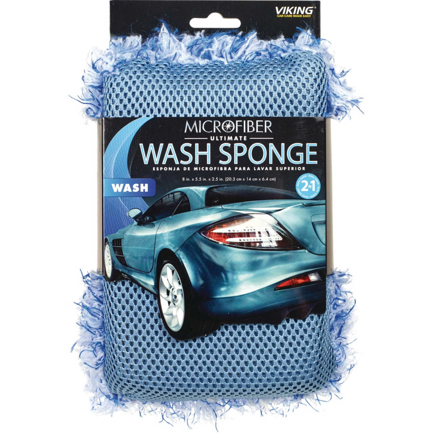 Viking 5-1/2 In. W x 8 In. L x 2-1/2 In. D 2N1 Ultimate Car Wash Sponge Image 1