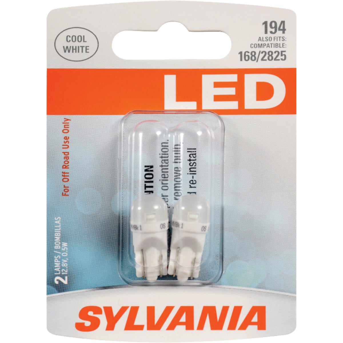Sylvania 194 Long Life 12V Mini Incandescent Automotive Bulb (2-Pack)