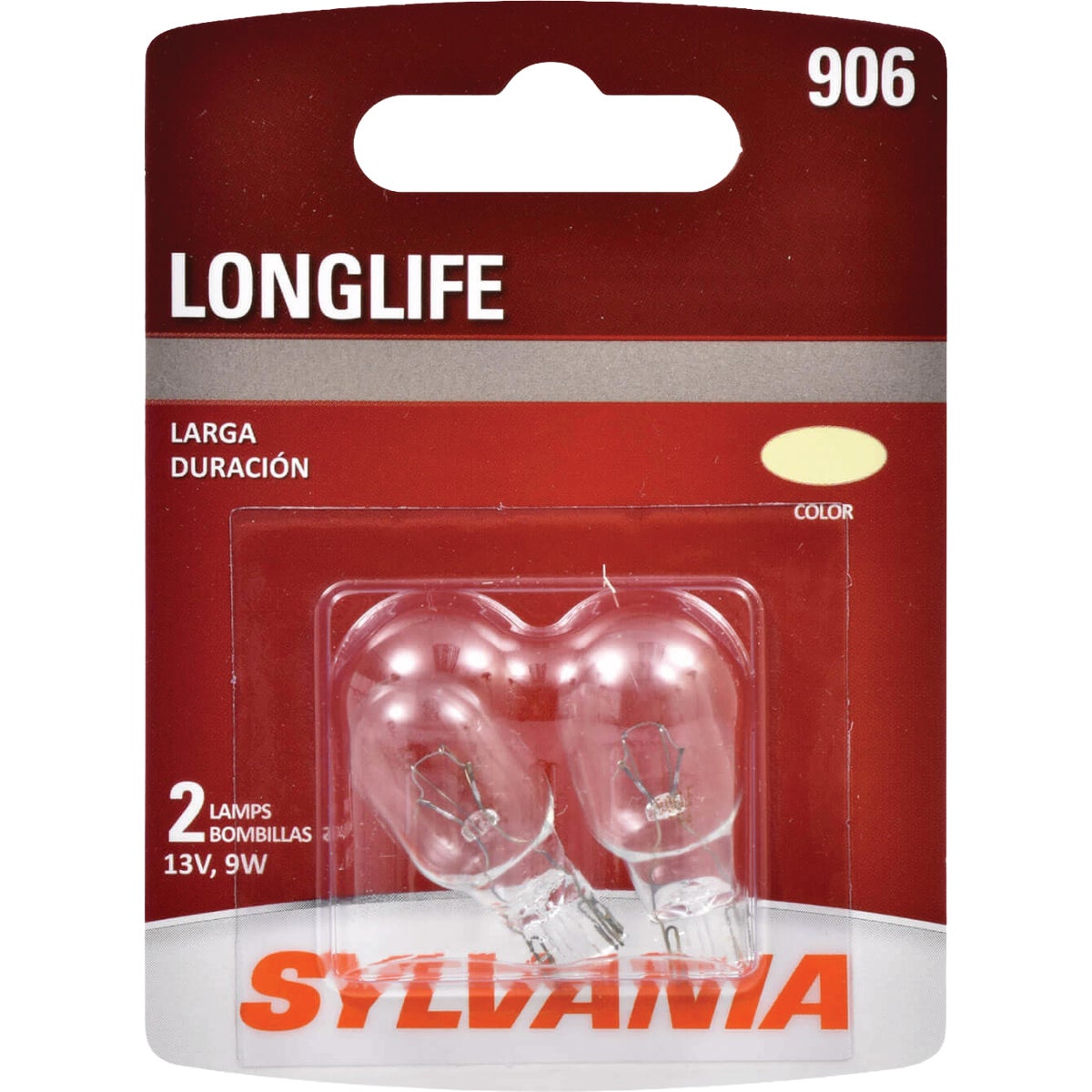 Sylvania 906 Long Life 12V Mini Incandescent Automotive Bulb (2-Pack)