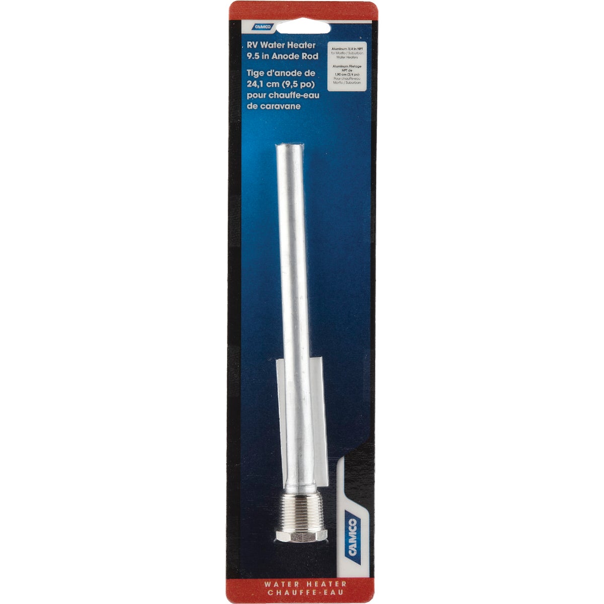 Camco 3/4 In. Aluminum RV Water Heater Anode Rod Image 2