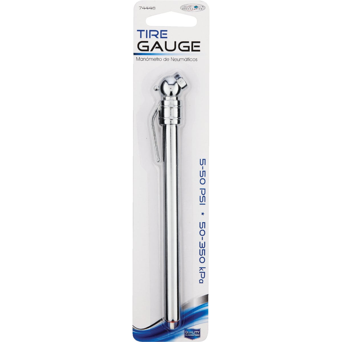  Custom Accessories 5-50 psi Chrome-Plated Tire Gauge Image 2