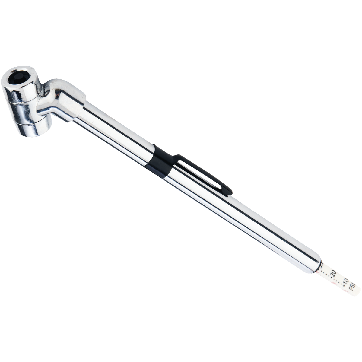  Custom Accessories 10-120 psi Chrome-Plated Offset Head Tire Gauge