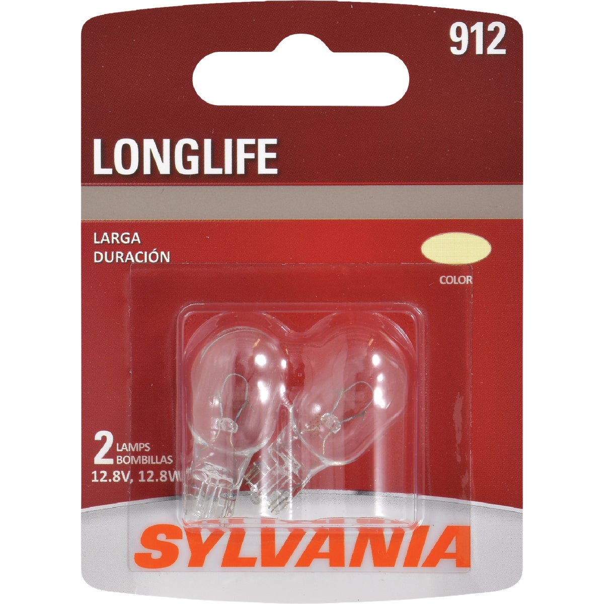 Sylvania 912 Long Life 12V Mini Incandescent Automotive Bulb (2-Pack)