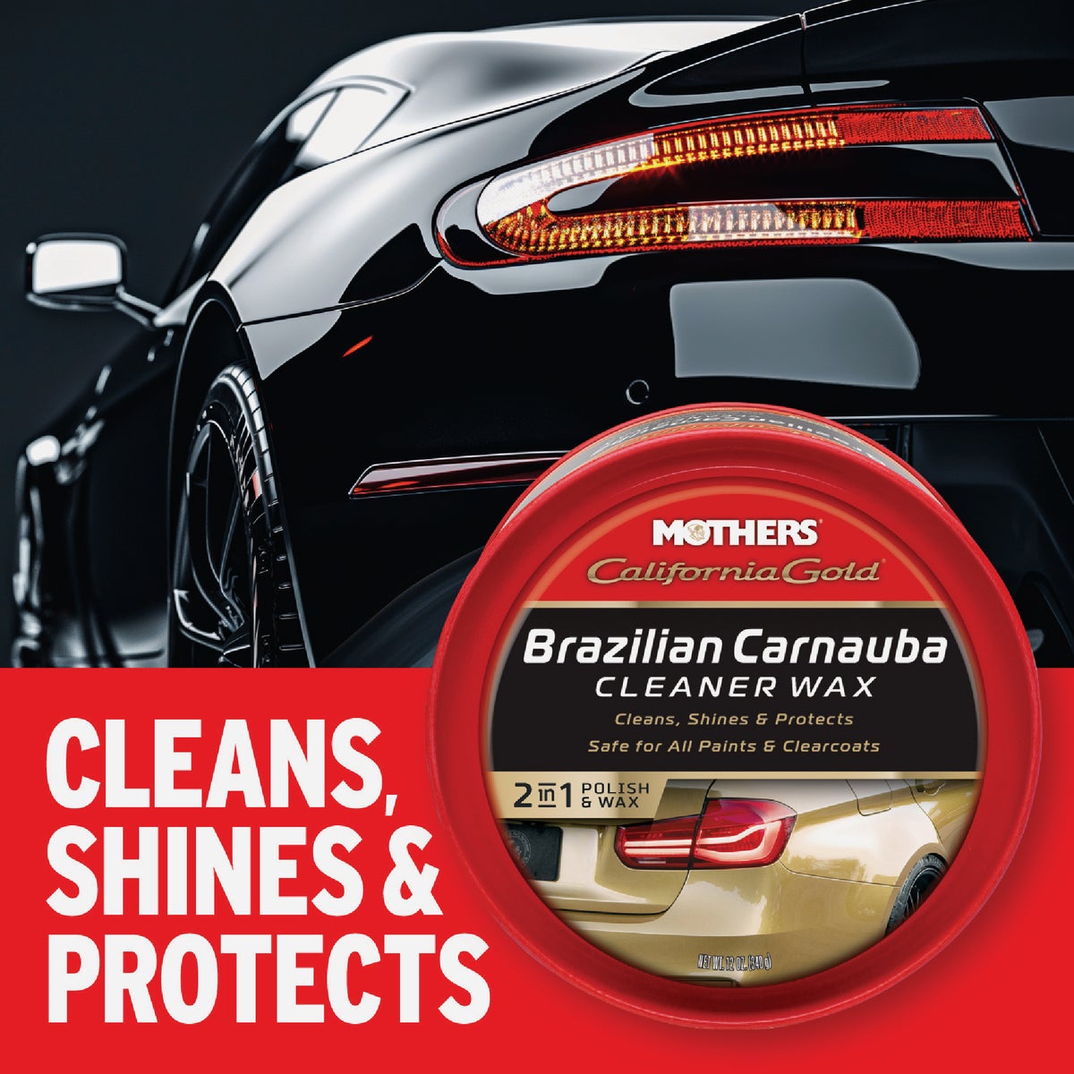 Mothers California Gold 12 Oz. Brazilian Carnauba Cleaner Wax Image 2