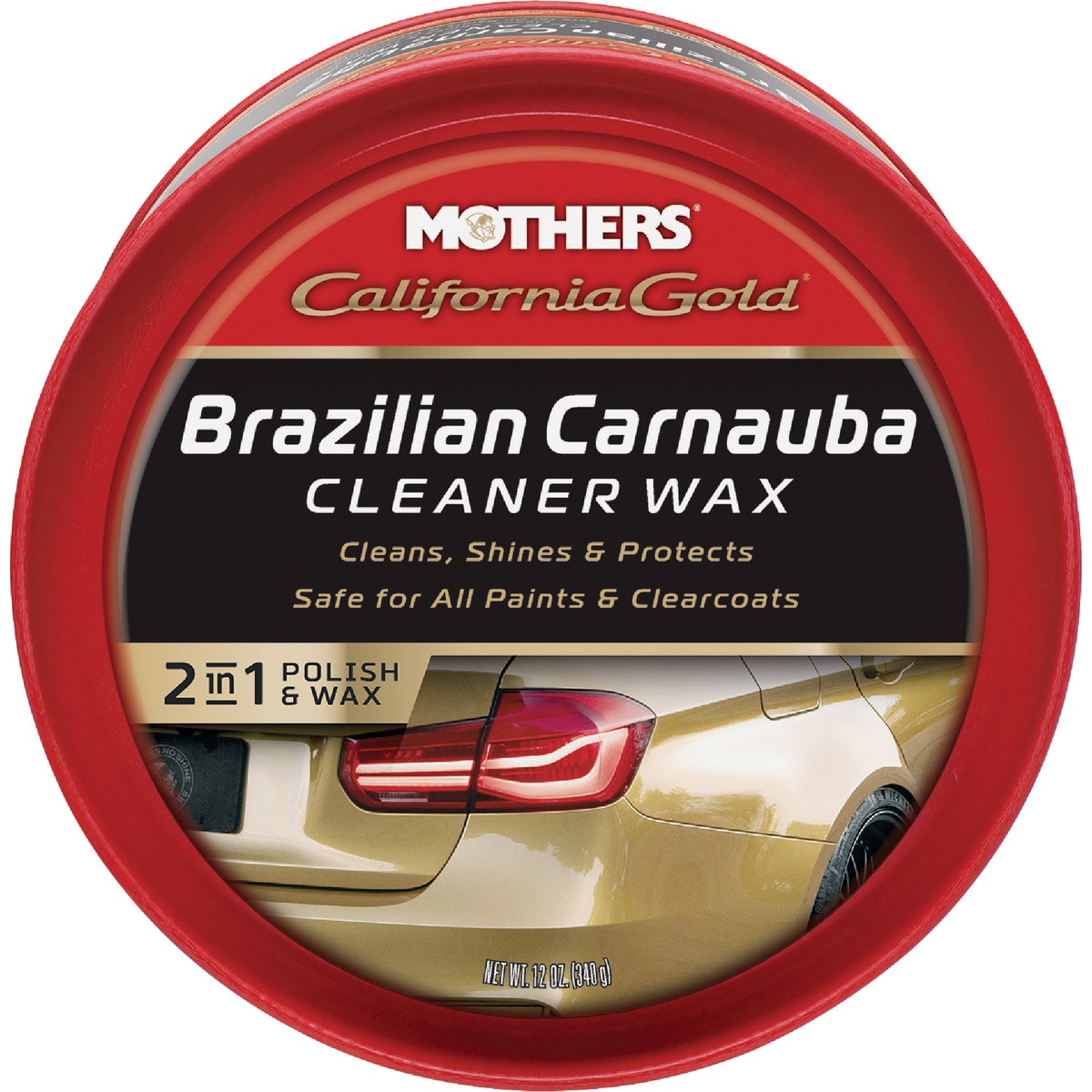 Mothers California Gold 12 Oz. Brazilian Carnauba Cleaner Wax