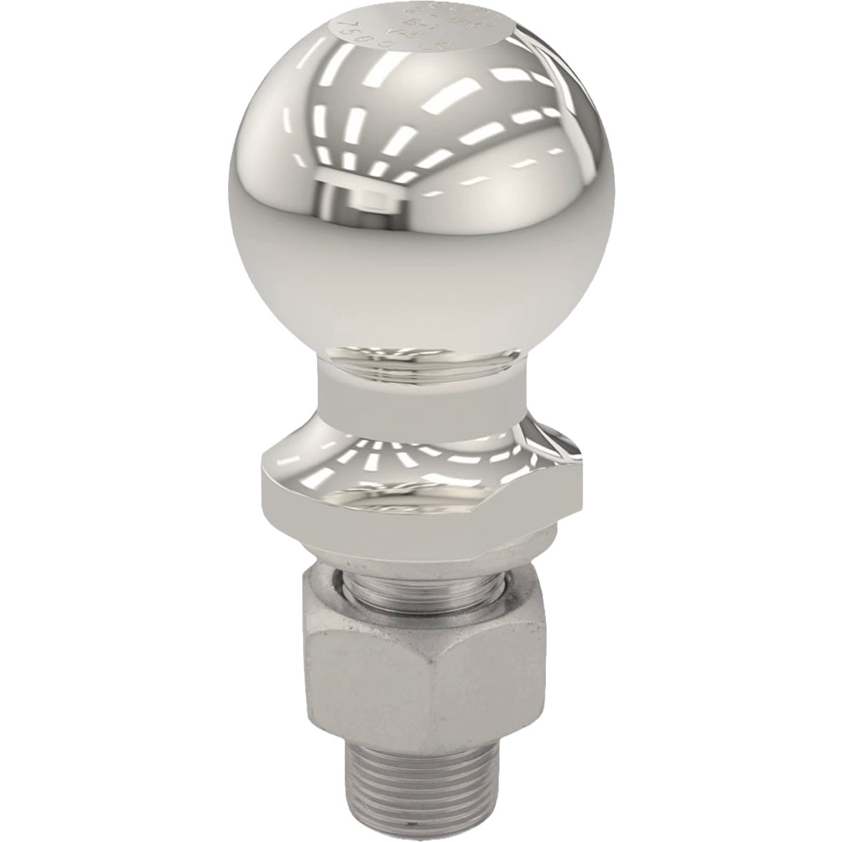CURT  2-5/16 In. Dia. 1 x 2-1/8 In. Shank Stainless Steel Trailer Hitch Ball, 7,500 Lb.