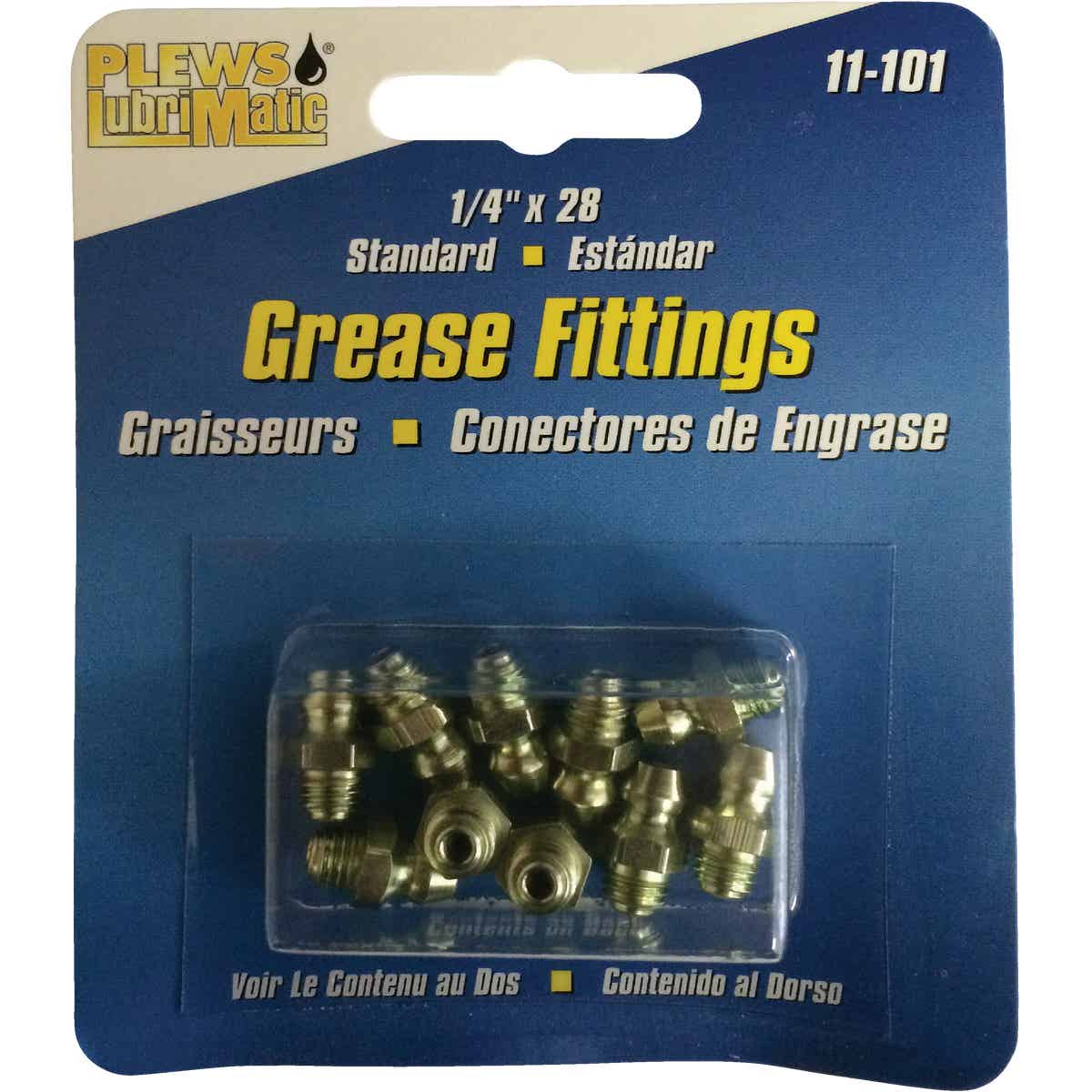  Plews Lubrimatic Straight Angle 1/4"-28 Grease Fitting