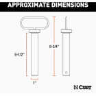 Curt 1 In. x 5-1/2 In. Rubber-Coated Handle & Clip Clevis Pin Hitch Image 2