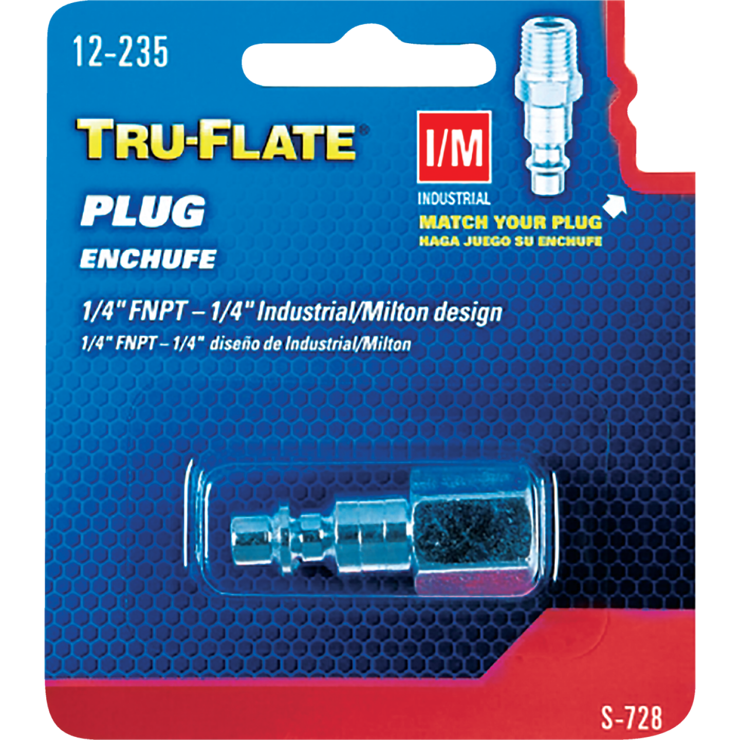 Tru-Flate Industrial/Milton 1/4 In. FNPT Steel Industrial Plug Image 1