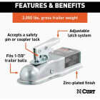 Curt 1-7/8 In. Zinc Posi-Lock Straight-Tongue Trailer Coupler, 2-1/2 In. Channel, 2,000 Lb. Strength Image 4