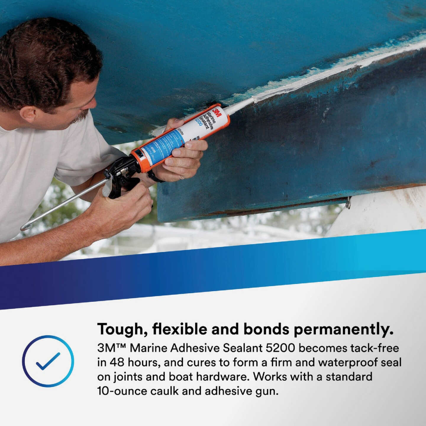 3M 3 Oz. Black Marine Adhesive Sealant 5200 Image 4