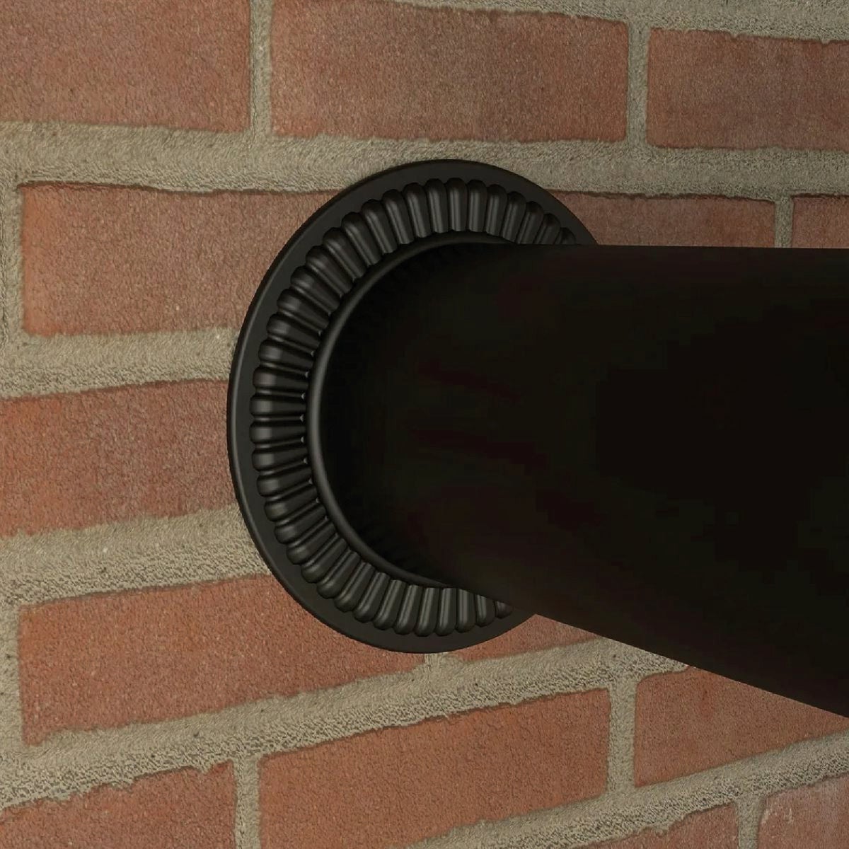 Imperial 4 In. 24 ga Black Stove Pipe Collar Image 2