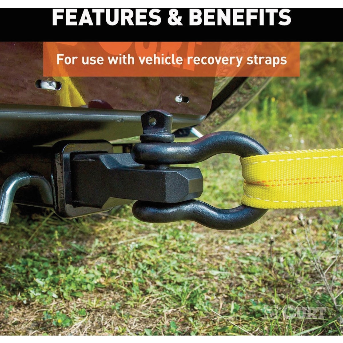 Curt D-Ring Shackle Mount Trailer Hitch, 13,000 Lb. Capacity Image 7
