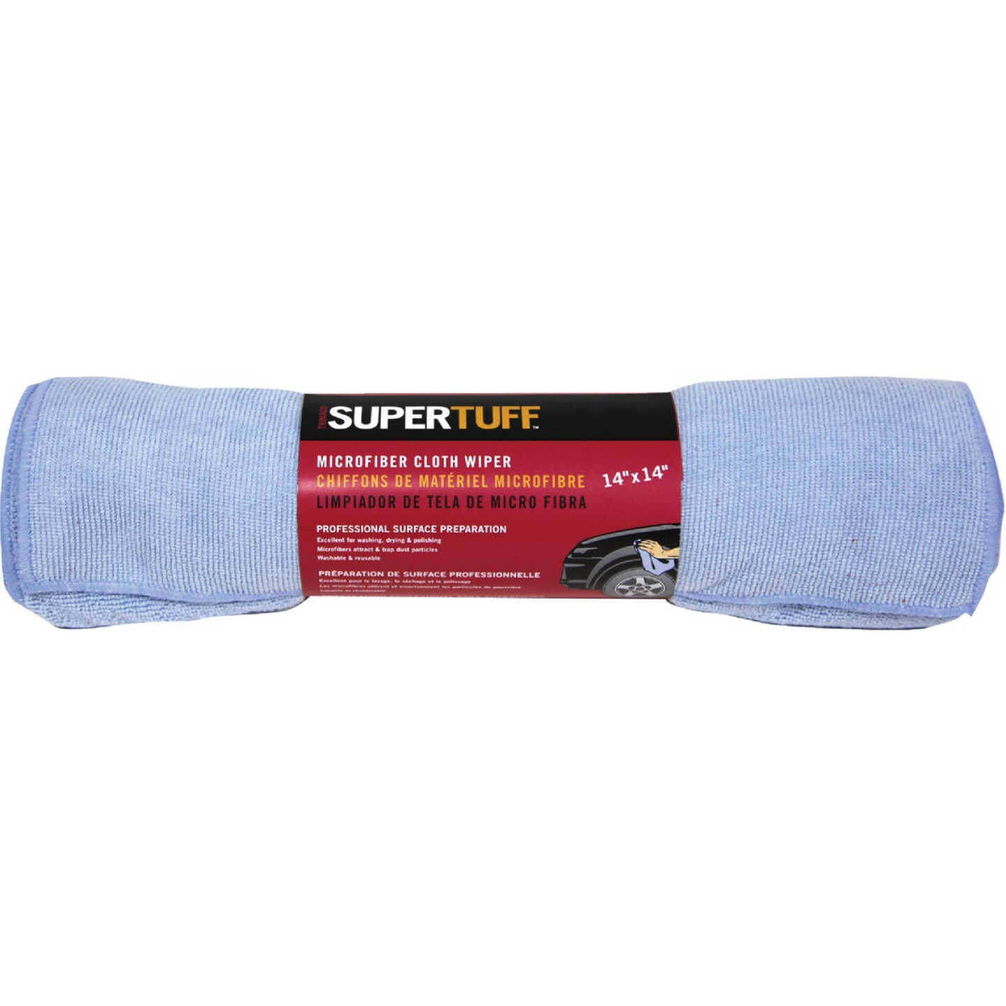 Trimaco SuperTuff 14 In. x 14 In. Blue Microfiber Wipers (8-Pack) Image 1