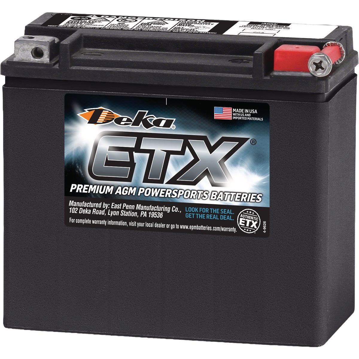 Deka ETX20L AGM Power Sport Battery