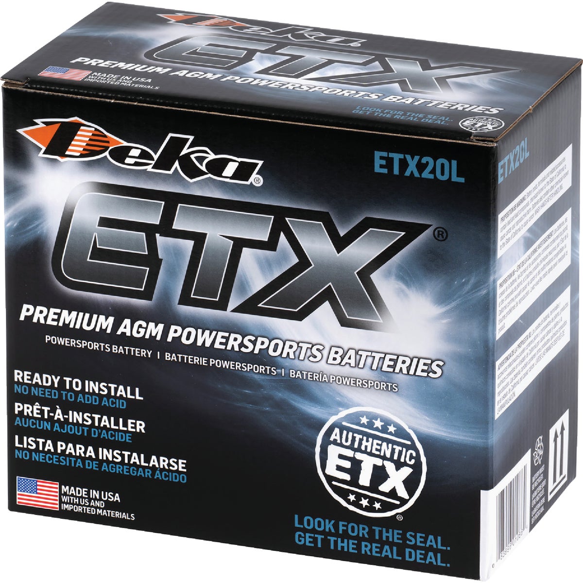 Deka ETX20L AGM Power Sport Battery Image 5
