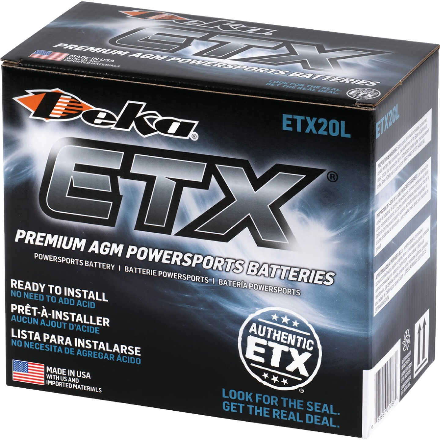 Deka ETX20L AGM Power Sport Battery Image 5