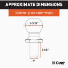 CURT 2-5/16 In. Trailer Ball, 7500 Lb. Capacity Image 2