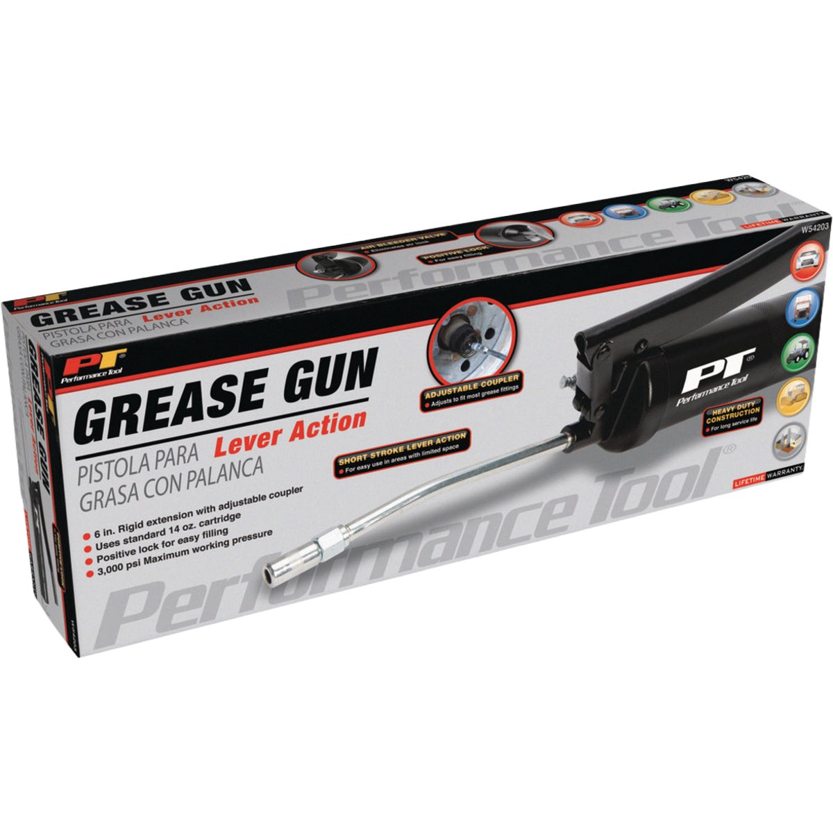 Performance Tool Lever Action Grease Gun Image 4