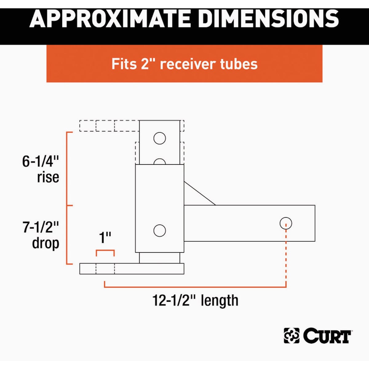 CURT 2 In. Adjustable Ball Mount Image 2