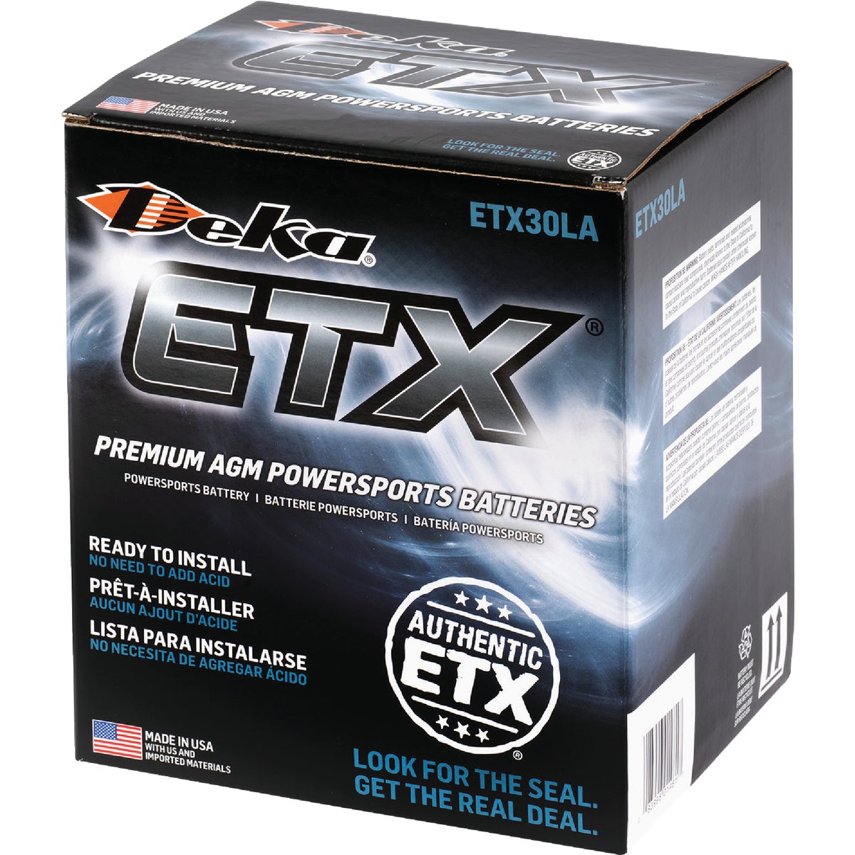 Deka 12V 400 CCA ETX30LA AGM Powersport Battery Image 5