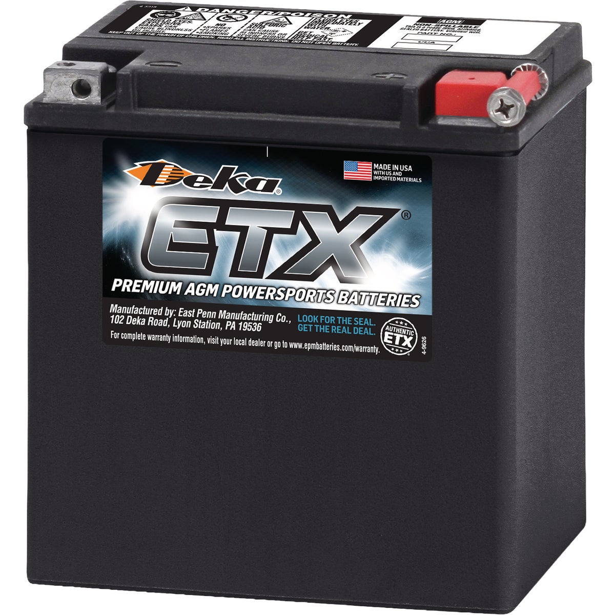 Deka 12V 400 CCA ETX30LA AGM Powersport Battery