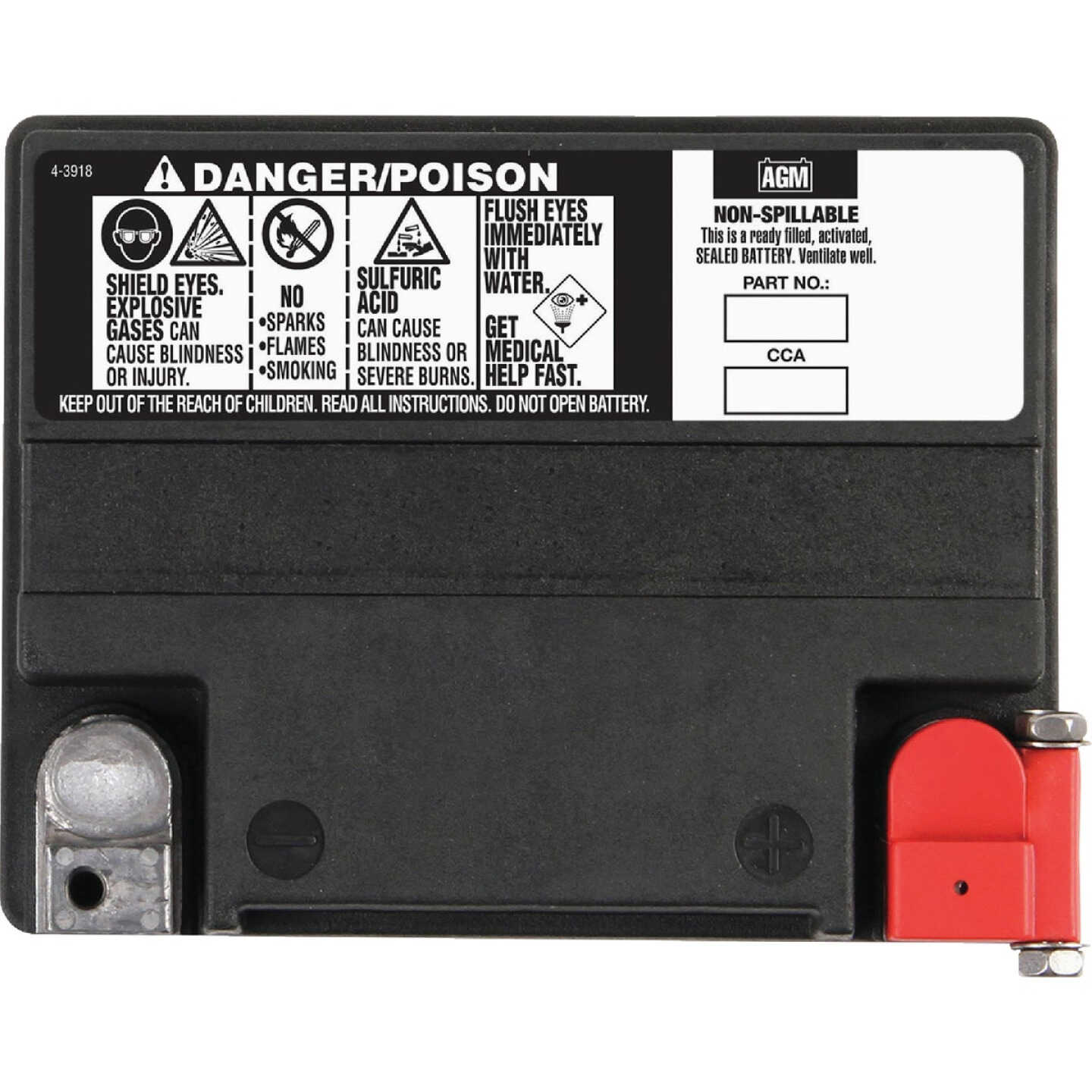 Deka 12V 400 CCA ETX30LA AGM Powersport Battery Image 2