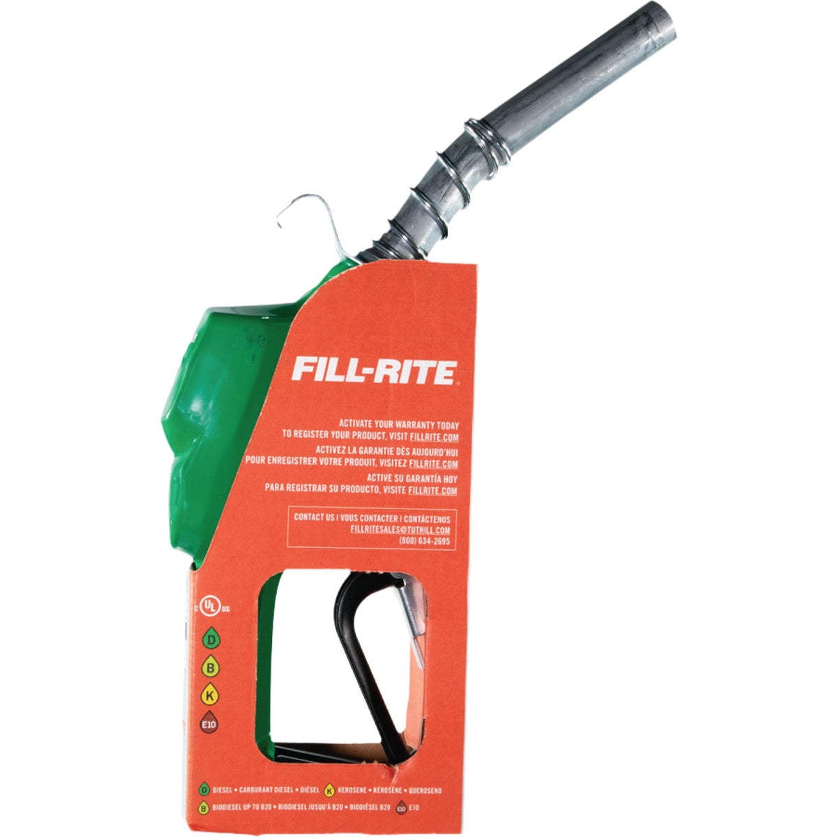 Fill-Rite 3/4 In. Green Automatic Diesel Spout Nozzle Image 5