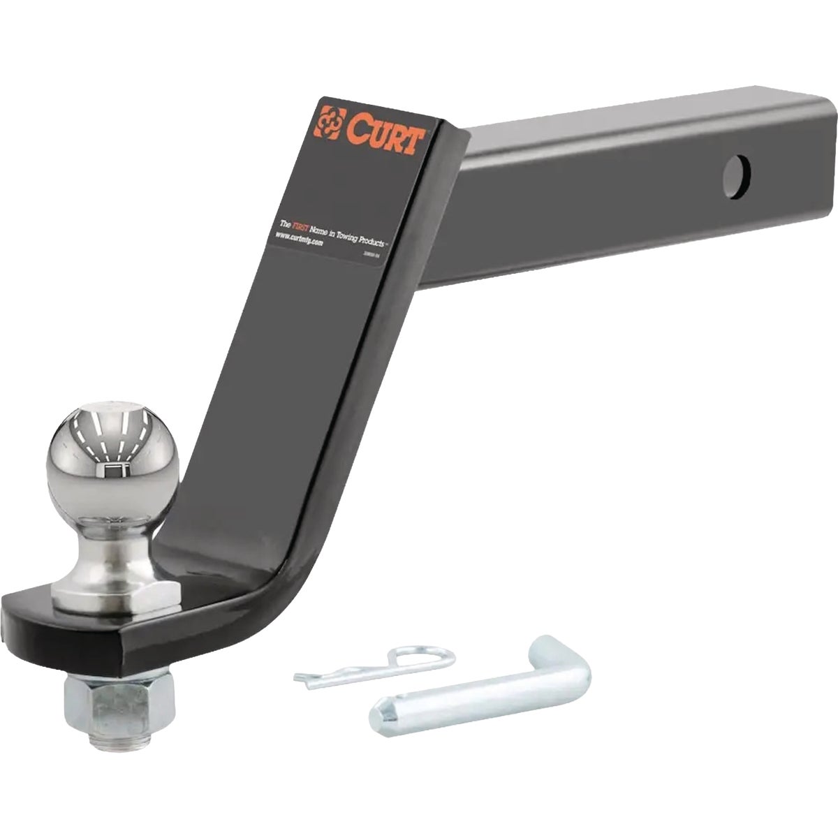 CURT  6 In. Drop 2 In. Shank Loaded Ball Mount with 2 In. Ball, 7500 Lb. Capacity