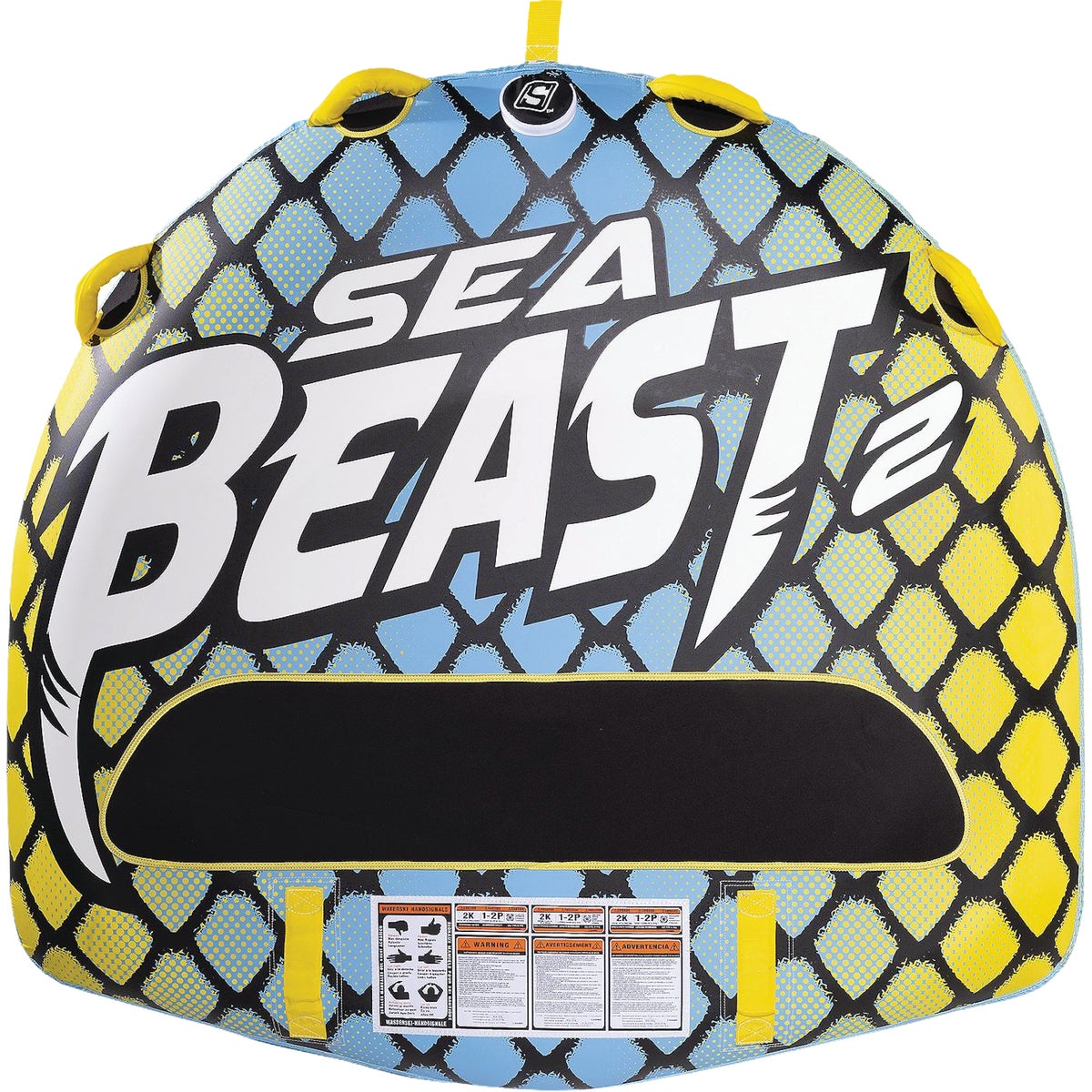 Seachoice Sea Beast3 75 In. x 62 In. Open Top Towable Tube, 1 to 3 Rider (510 Lb.)