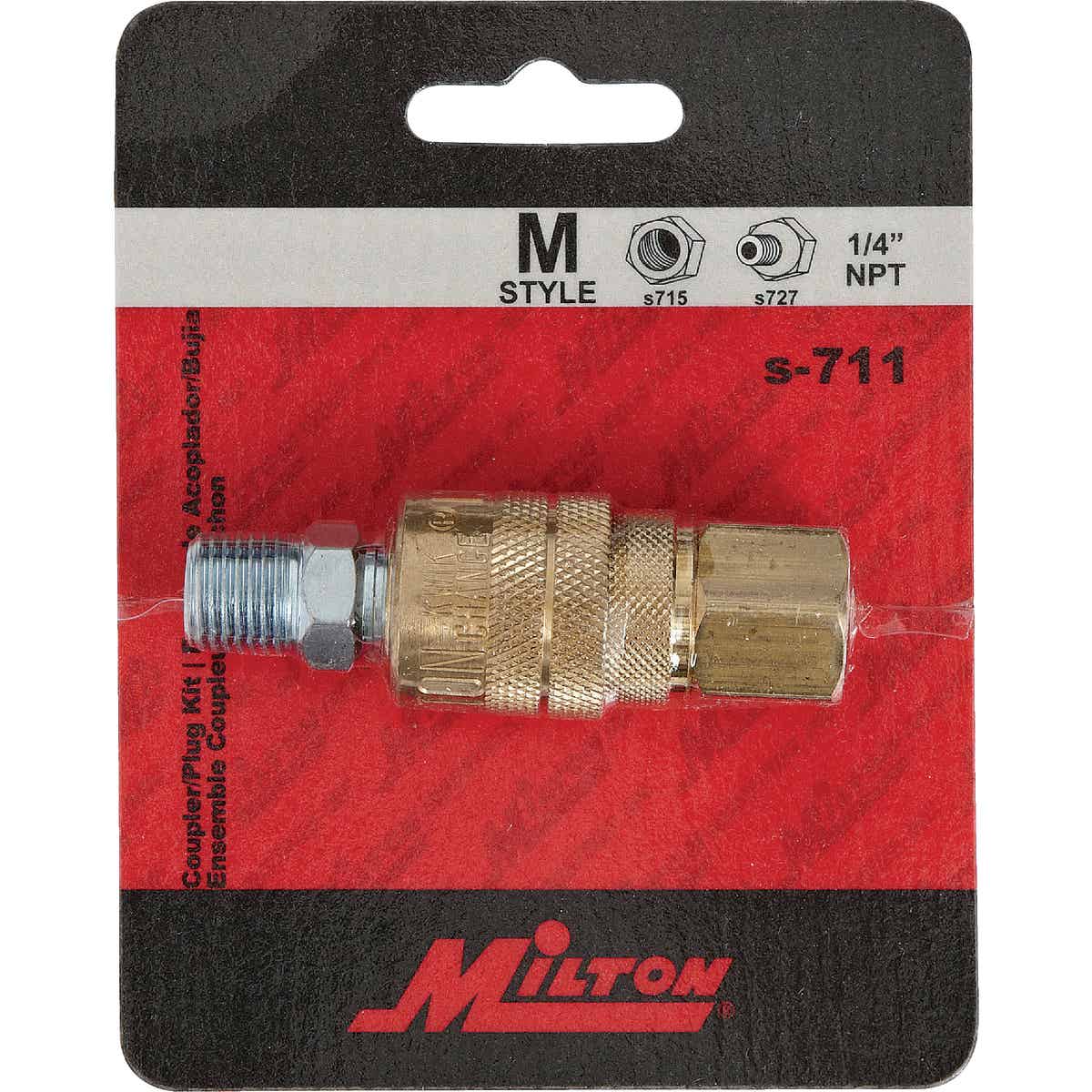 Milton 1/4 In. M-Style Coupler and Plug Image 2