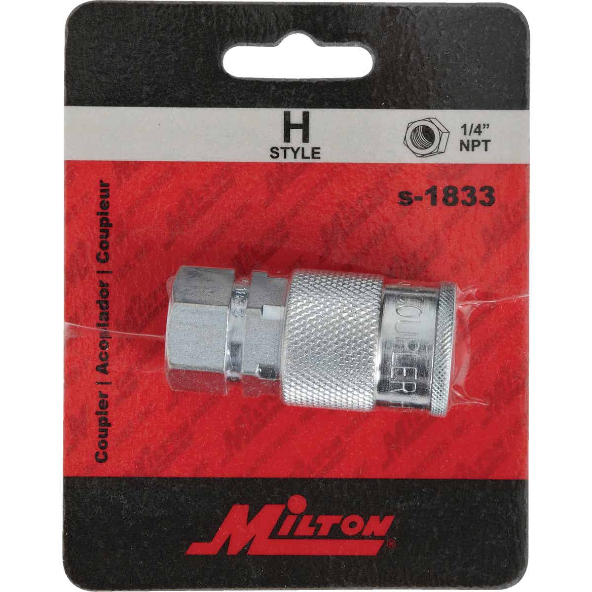 Milton 1/4 In. FPT H-Style Brass Coupler Image 2