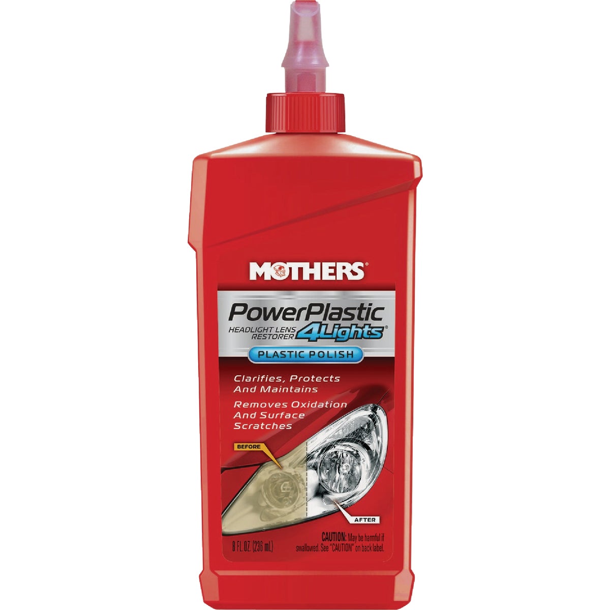 Mothers 8 Oz. PowerPlastic 4Lights Headlight Cleaner Image 1