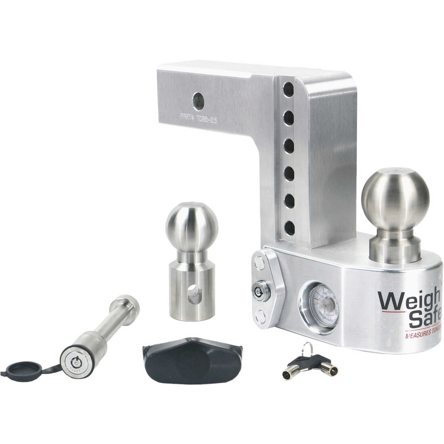 Weigh Safe 6 In. Adjustable Hitch Ball Mount with Built in Weight Scale Image 1