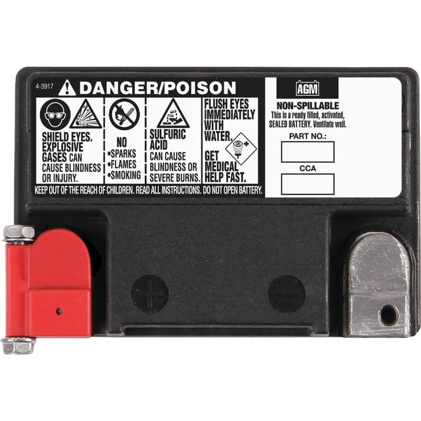Deka 12V 220 CCA ETX15 AGM Powersport Battery Image 2