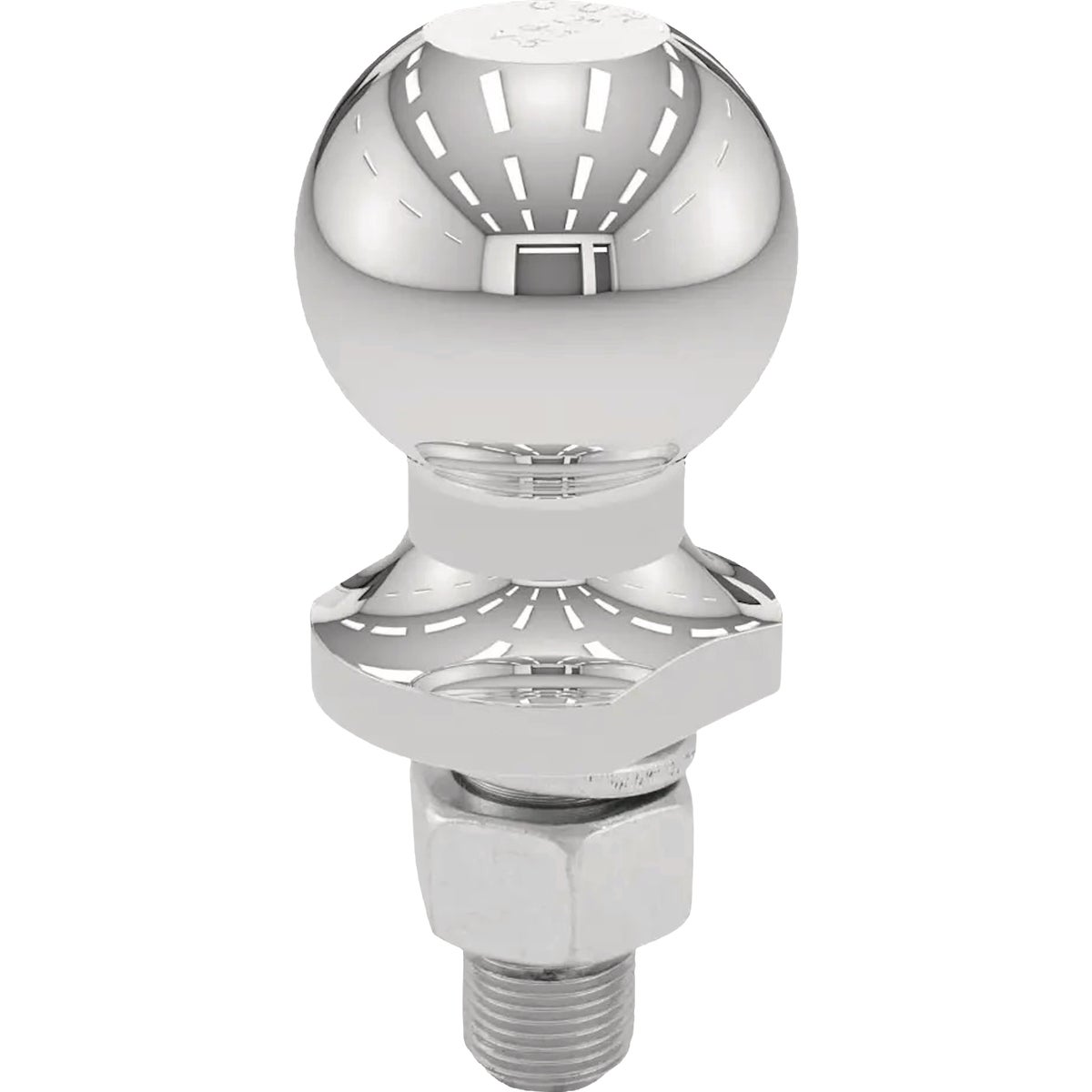 CURT 2 In. Dia. 3/4 In. x 1-3/4 In. Shank Chrome Trailer Ball , 3,500 Lb. Image 1