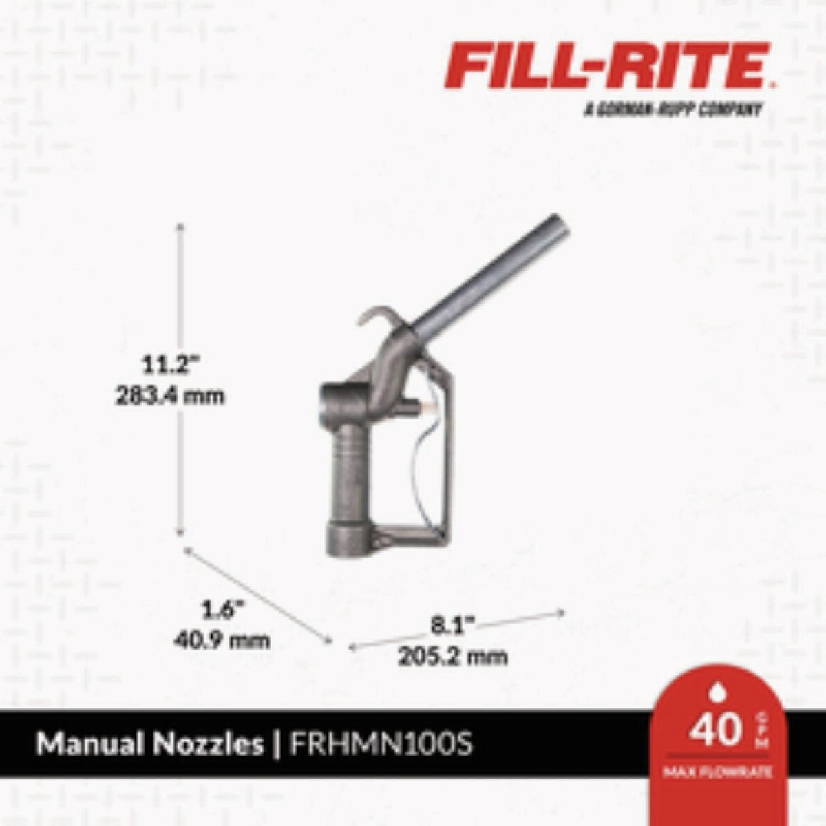 Fill-Rite 1 In. Aluminum Manual Nozzle Image 2