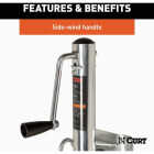 CURT 10 In. 1000 Lb. Marine Trailer Jack with 6 In. Wheel Image 4
