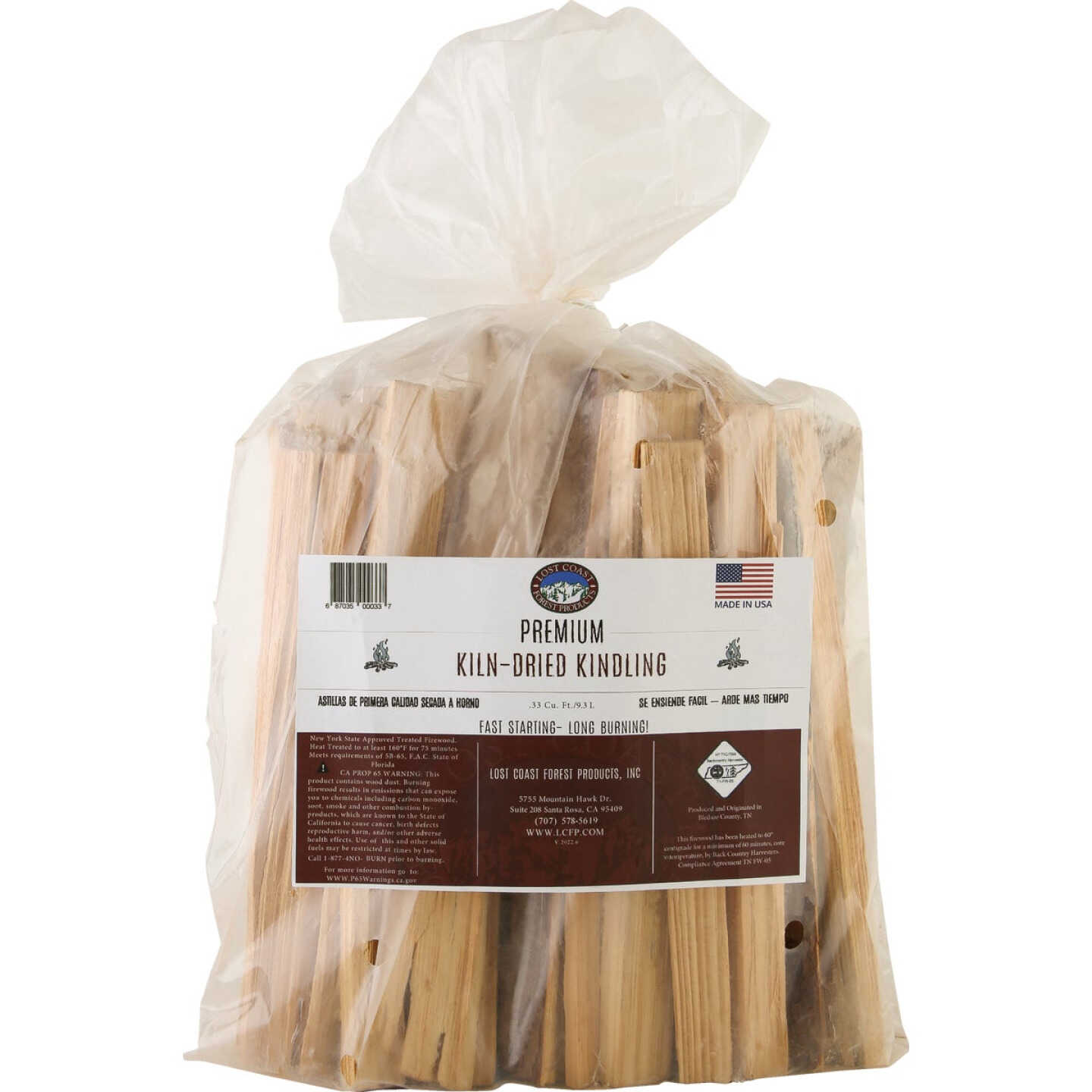 Lost Coast .33 Cu. Ft. Kiln Dried Kindling Fire Starter Image 1