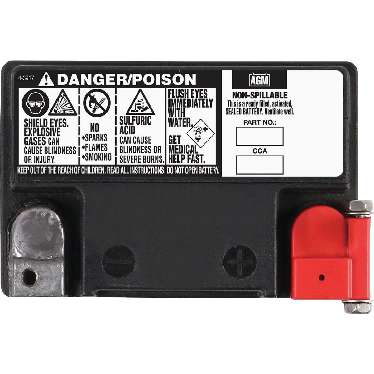 Deka 12V 220 CCA ETX15L AGM Powersport Battery Image 2