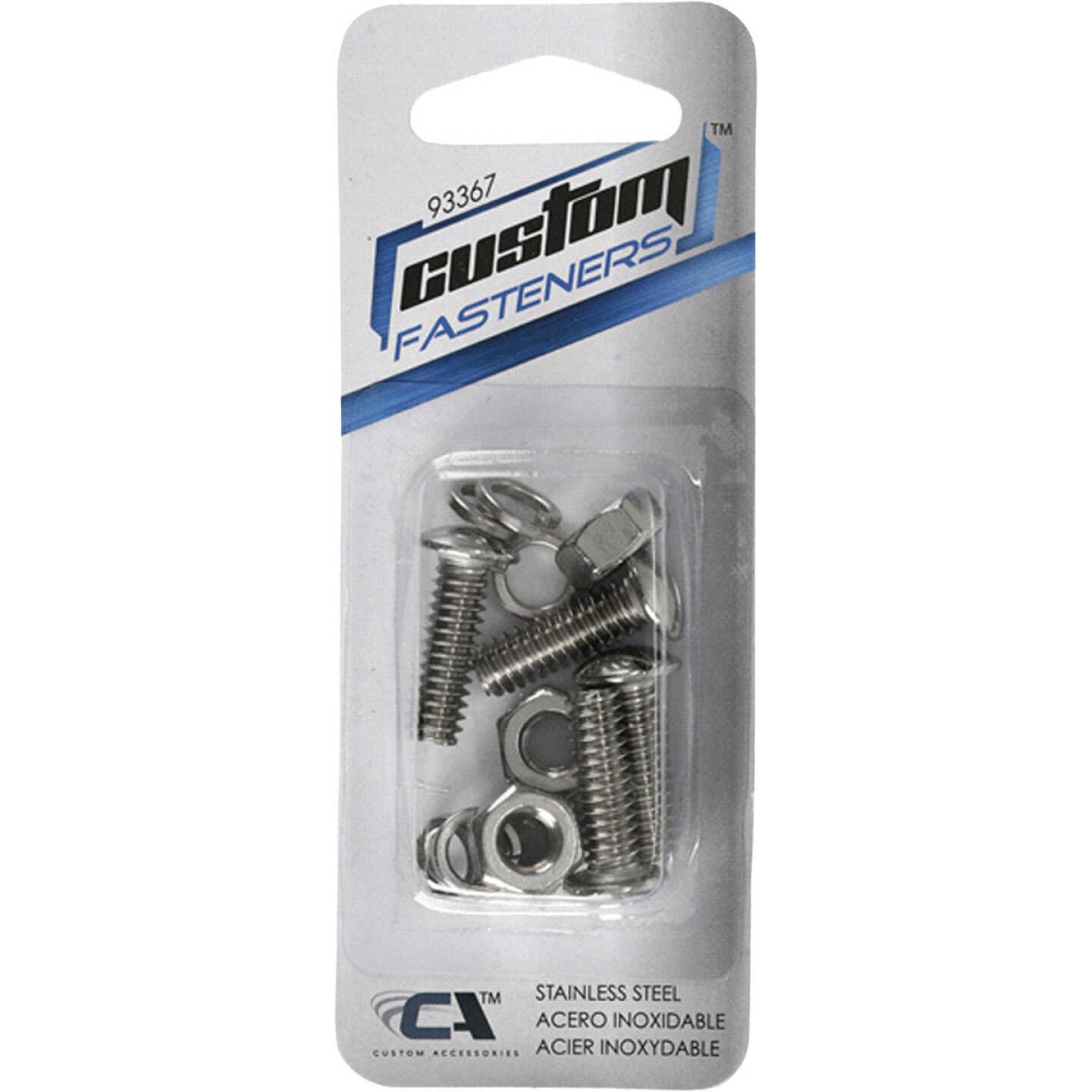 Custom Accessories Stainless Steel License Plate Fasteners (12-Piece) Image 2