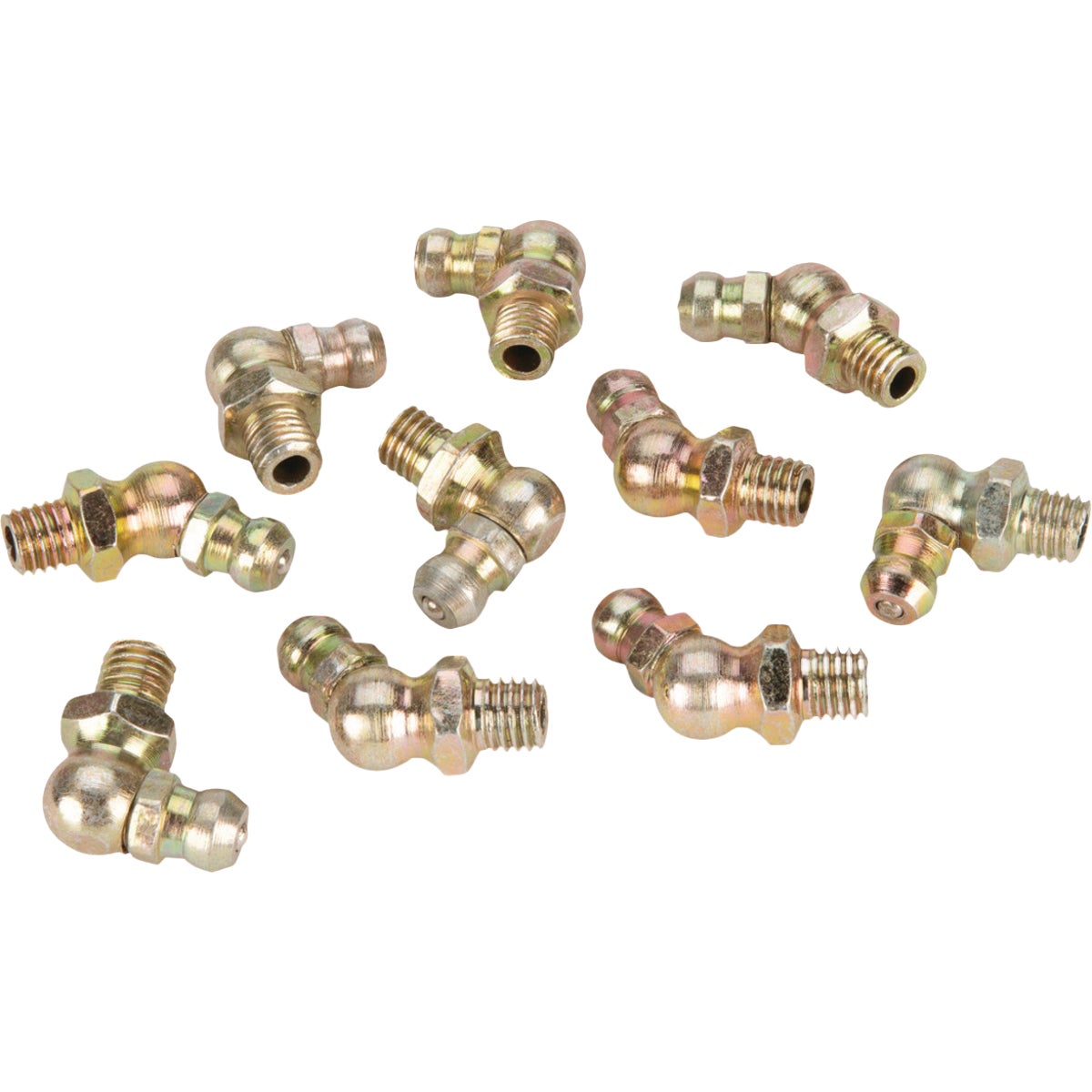 Performance Tool 10-Pack 1/4-28 45- and 90-Degree Grease Fittings