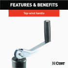 Curt 2000 Lb. A-Frame Jack With Top Handle, 15 In. Travel Image 5