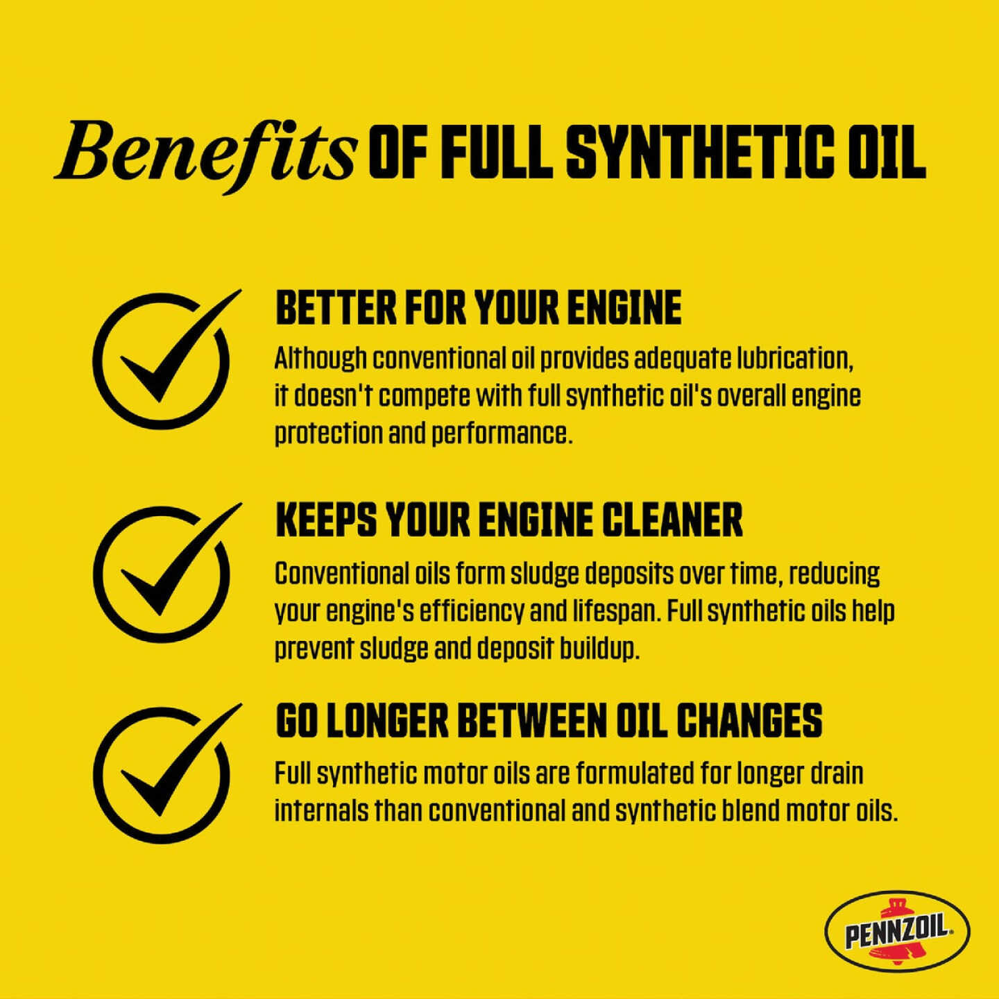 Pennzoil 5W20 1 Qt. Full Synthetic High Mileage Motor Oil Image 5