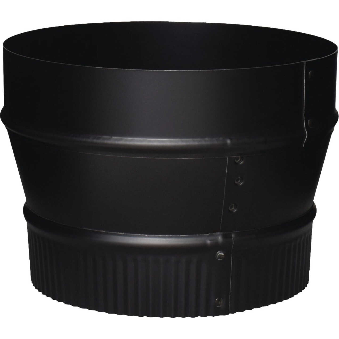 Imperial 5 In. x 4 In. 24ga Small Crimp End Black Stove Pipe Flue Reducer Image 1