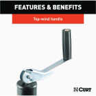 Curt 5000 Lb. A-Frame Jack With Top Handle, 14 In. Travel Image 5