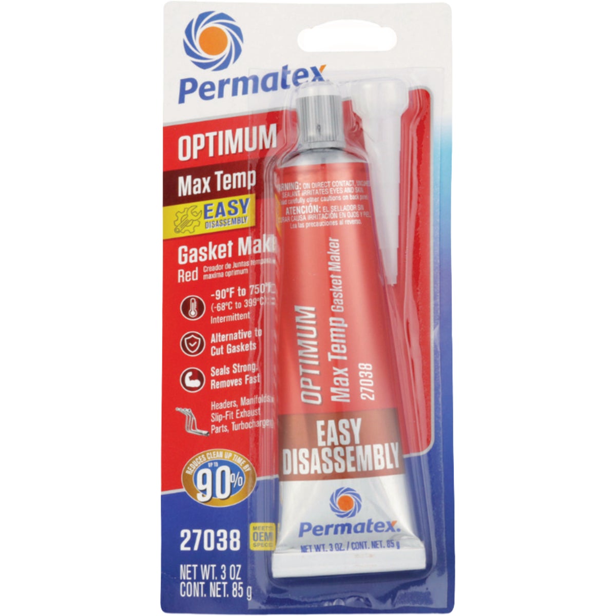 Permatex 3.35 Oz. Red Optimum Max Temperature Gasket Maker Image 3
